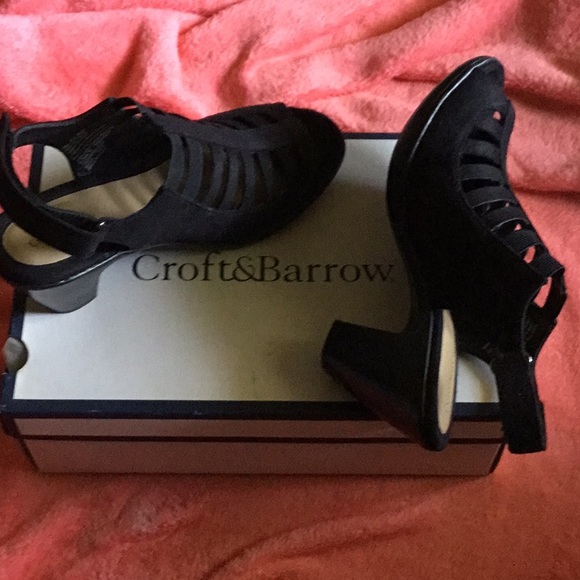 EUC Croft & Barrow Shay. Black, cushioned footbed. Size 7 1/2 - Picture 3 of 7